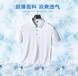 夏季B字母高品质冰丝无痕锦纶T恤男Polo衫男上衣公版翻领T999-P35图片