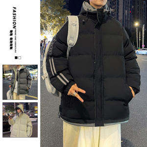 冬季保暖棉衣外套男潮流连帽棉袄大码宽松男加厚面包服2819-P72图片