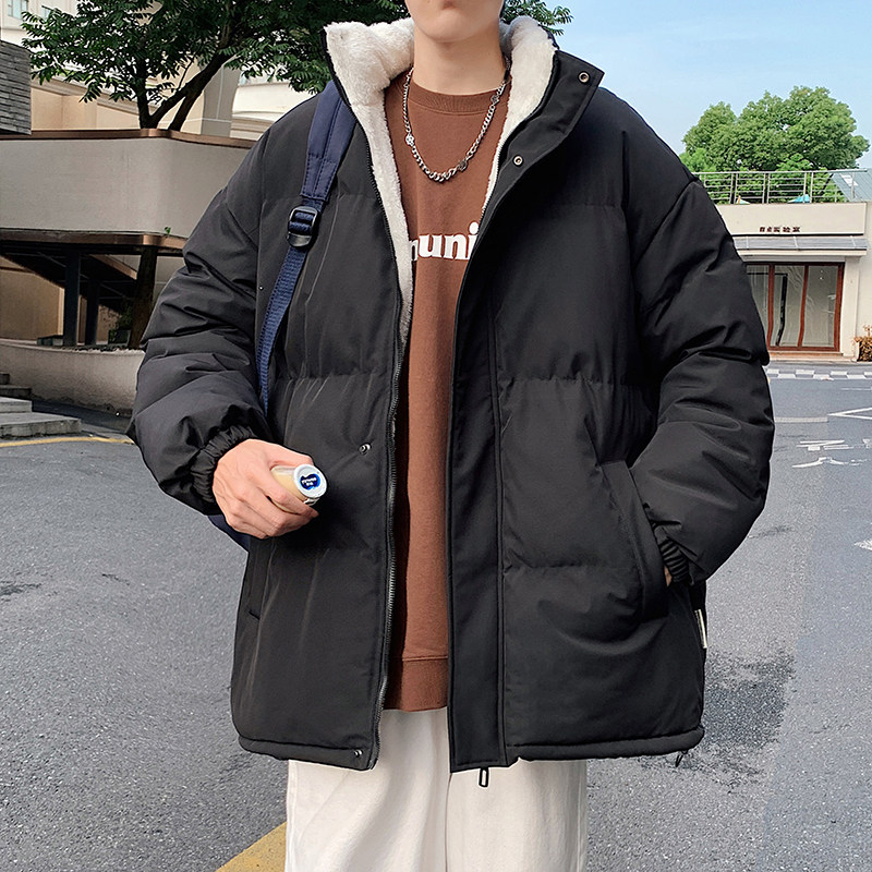港风棉衣男女款中性风时尚潮流加绒加厚棉衣男款外套M066-P65,男装棉衣,星座1403B