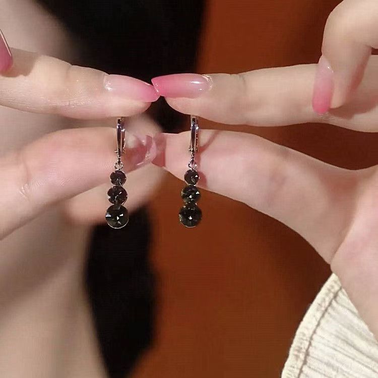 思慕琦气质合金女电镀水滴耳环