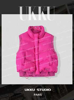 【UKKUSTUDIO】90白鸭绒秋冬设计感保暖马夹外套羽绒服915019