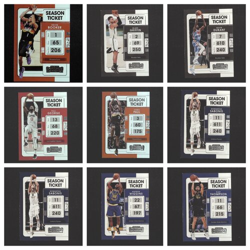2021-22 panini 球票 系列正版NBA球星卡布克杜兰特乔治保罗格林