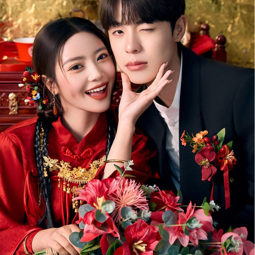 女方送亲胸花繁星婚礼新郎新娘胸花伴郎伴娘高级感襟花别针全套