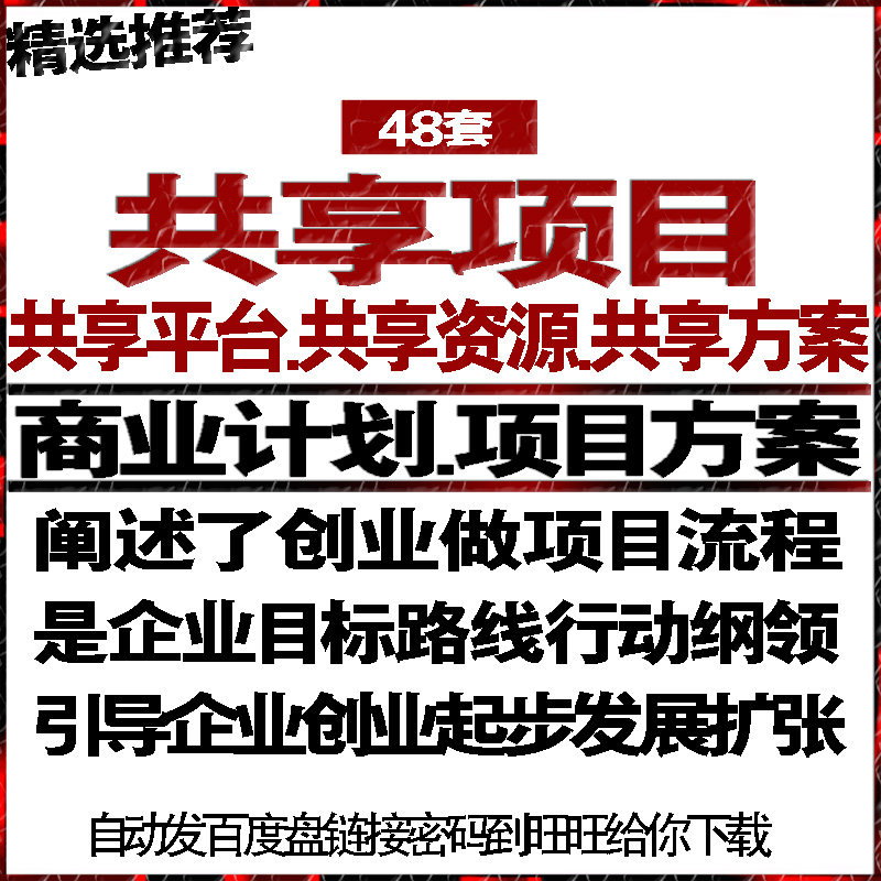 共享资源房车人知识平台等项目融资商创业策计划书可行性报告方案