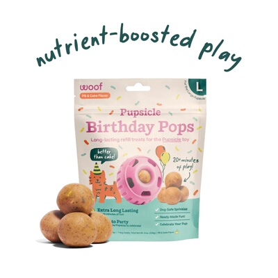 【代购】美国Woof Pupsicle 慢食丰容玩具填充舔舐球派对款补充装