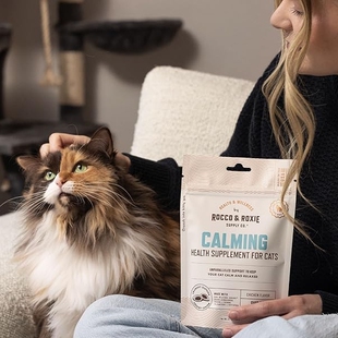 Rocco&Roxie 猫用镇静夹心脆咀嚼 放松安睡抗压配方 现货