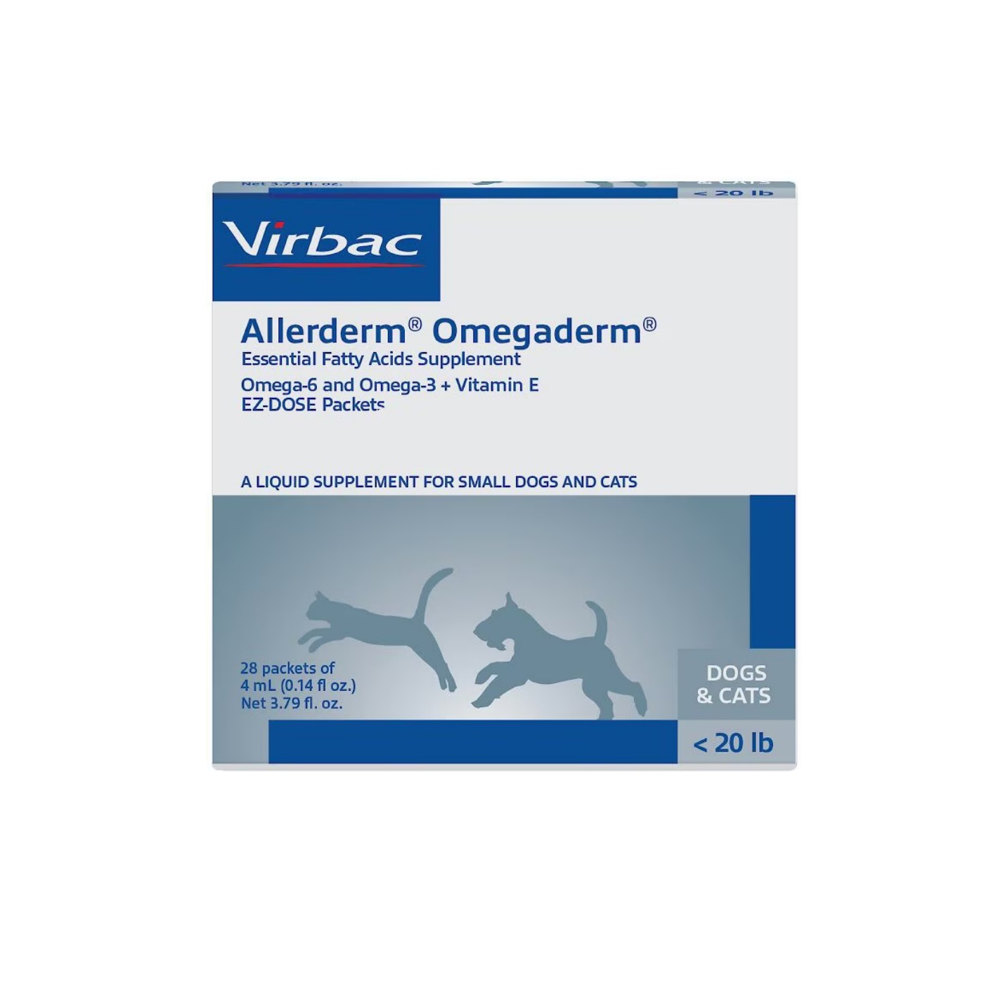 【代购】Virbac含Omega3和Omega6必需脂肪酸营养补充剂+维生素 E