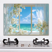 防油贴纸厨房墙纸贴画耐高温加厚墙贴壁纸瓷砖贴防水贴膜自粘g112