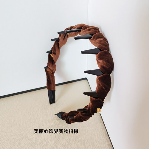 丝绒缠绕发箍女2025新款
