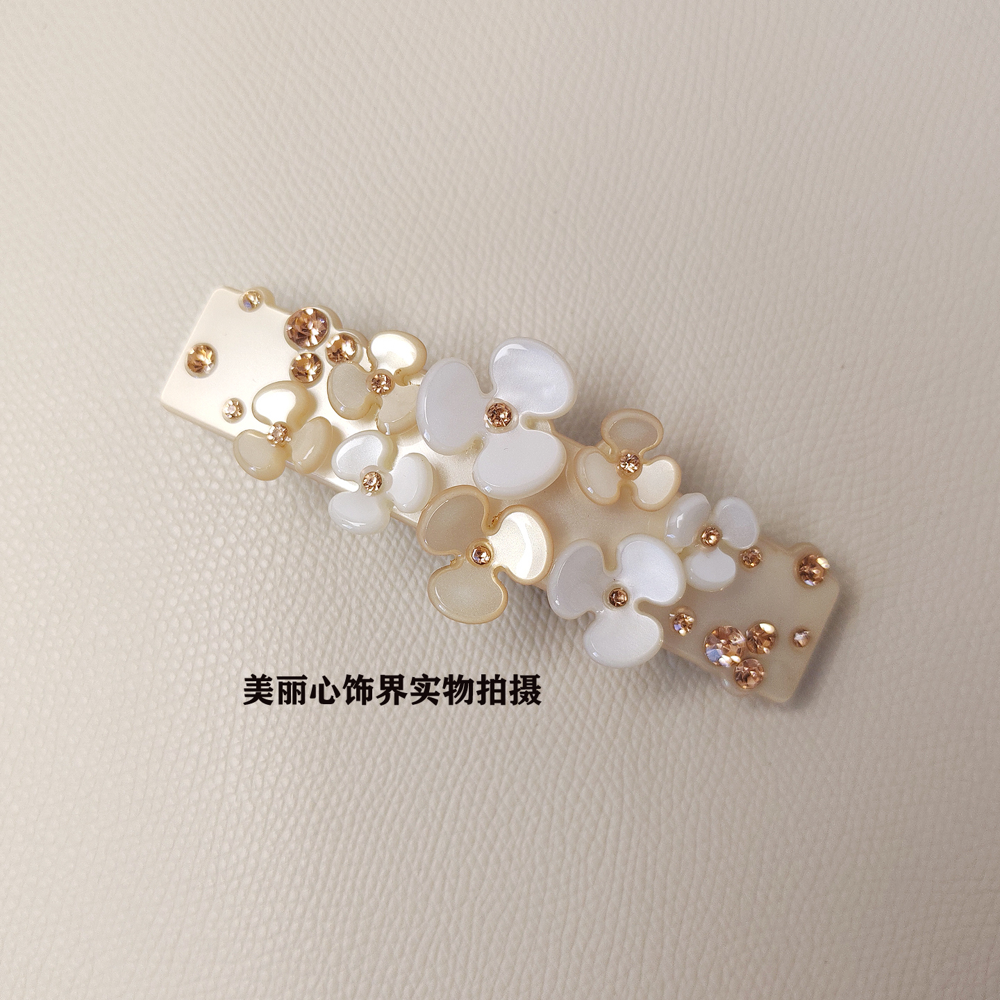 弹簧夹韩国进口顶夹立体花朵马尾