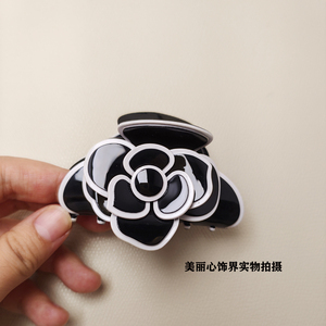 韩国高级感时尚简约森系玫瑰盘发抓夹半发抓发抓优雅发饰头饰
