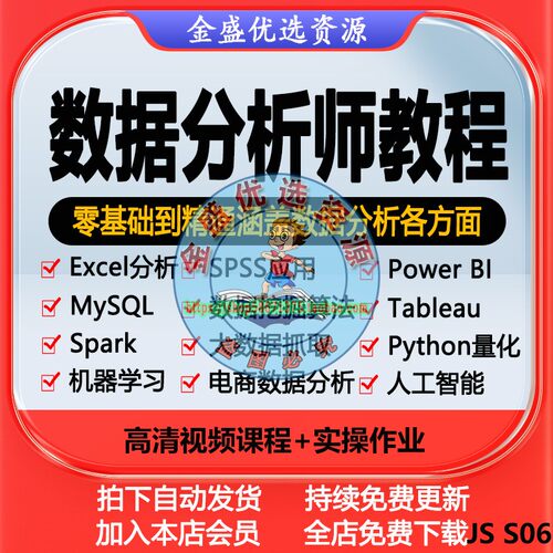商业数据分析电商项目业务数据挖掘Excel统计CDA数据分析师课程