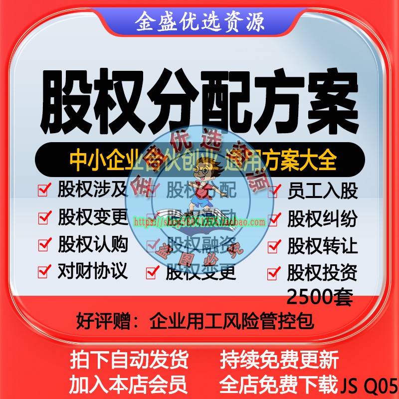 股权分配方案架构设计协议书股权激励合伙人股权变更转让合同资料