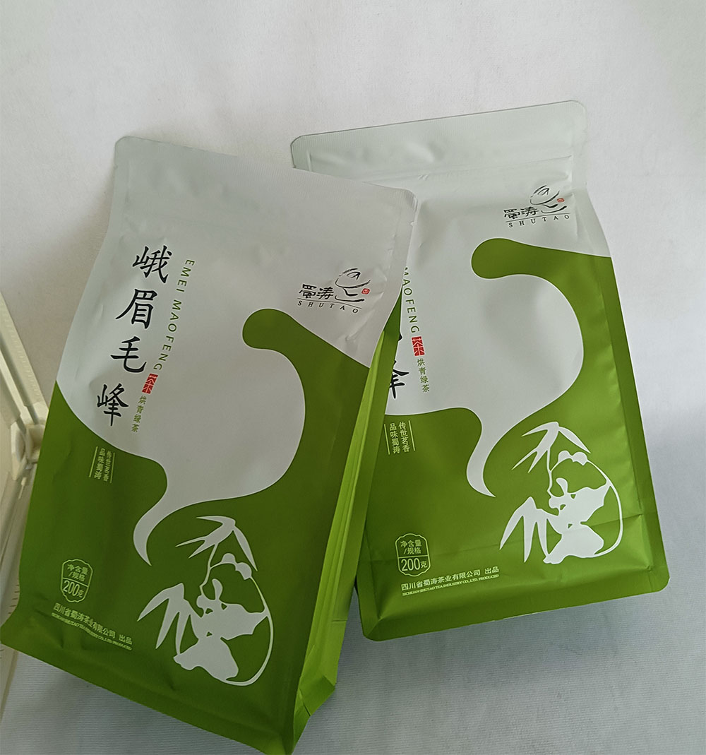 五袋 四川茗茶 蜀涛峨眉毛峰烘青绿茶200克共5袋 新茶散 200gX5袋