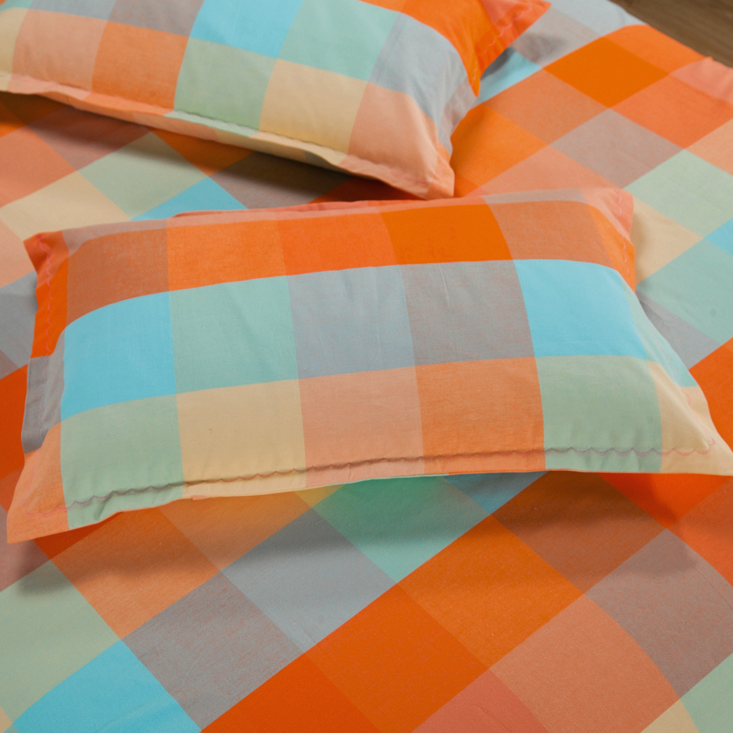 精品全棉粗布枕套一对100%纯棉加厚柔软亲肤信封式家用成人枕头套