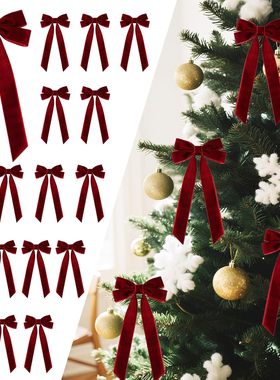 6个/pcs  13*26cm圣诞装饰品挂件天鹅绒圣诞树挂饰圣诞老人