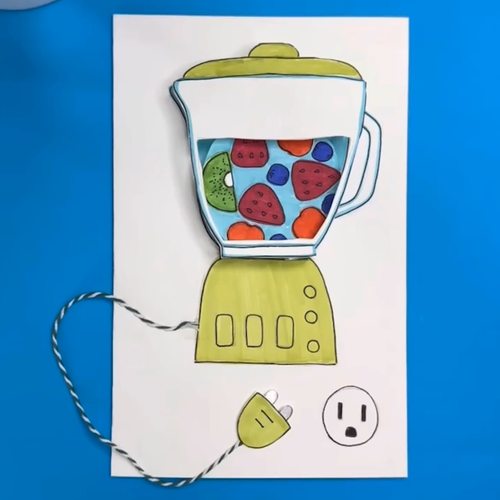 破壁机科学作业纸电路材料包