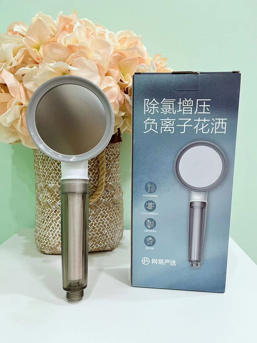 网易严选花洒 韩国制造除氯增压 负离子花洒含滤芯 浴室淋浴喷头