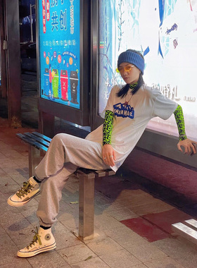 工厂特惠不退换 出岛国原单蓝色雪山富士山宽松休闲短袖圆领t恤