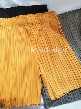 工厂出清特惠宅家褶皱中裤休闲裤女士夏季直筒宽松薄款显瘦三色