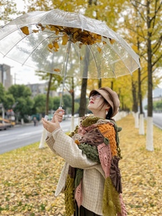 原创秋韵纯羊毛手工编织立体花朵大披肩柔软不扎大衣毛衣百搭 包邮