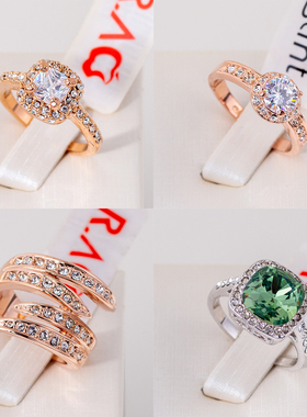 伊泰莲娜丽晶红苹果品牌系列水晶钻戒指女士奢华大牌指环男款JZ17