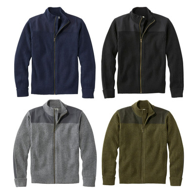 L.L.Bean开衫男纯羊毛衫毛衣