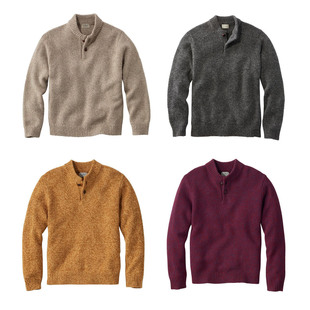 美国代购L.L.Bean男秋冬纯羊毛套头毛衣LLBean针织羊毛衫TA285174