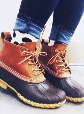 美国代购L.L.Bean女户外猎鸭靴6寸保暖雪地靴LLBean Bean美产6.5