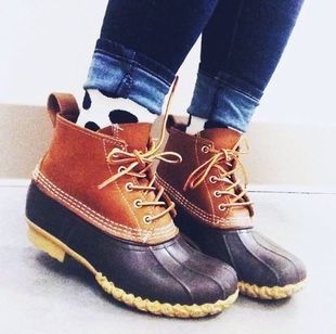 美国代购L.L.Bean女户外猎鸭靴6寸保暖雪地靴LLBean Bean美产6.5