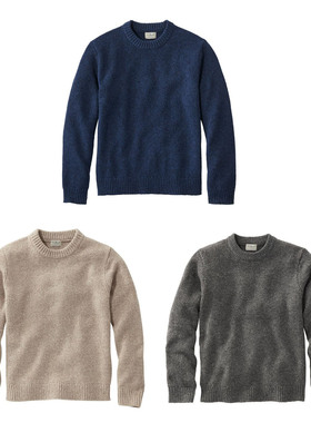 美国代购L.L.Bean男纯羊毛时尚毛衣LLBean保暖套头羊毛衫TA509750