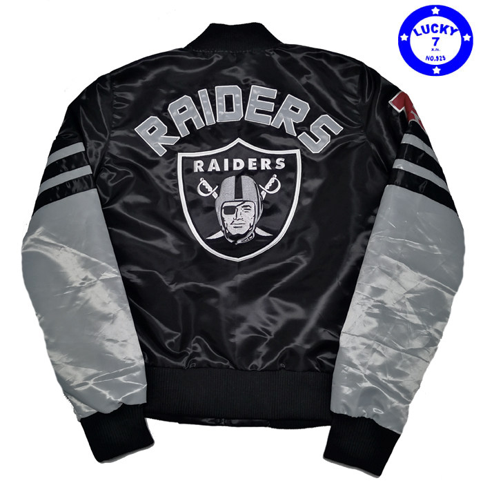 女士中童春秋薄款私藏正品突袭者Raiders缎面夹克棒球服XS码XXL码