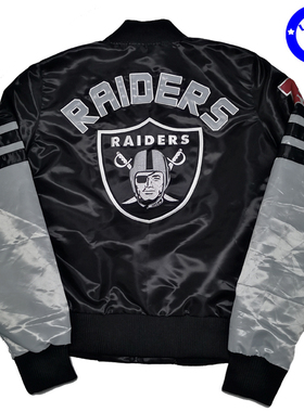 女士中童春秋薄款私藏正品突袭者Raiders缎面夹克棒球服XS码XXL码