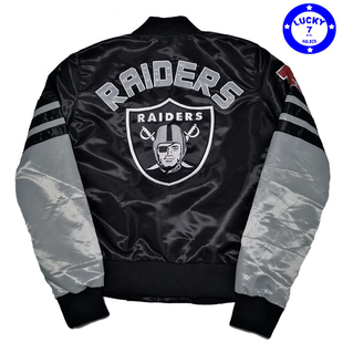 女士中童春秋薄款私藏正品突袭者Raiders缎面夹克棒球服XS码XXL码