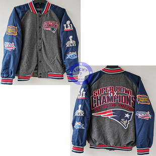 正品新英格兰爱国者超级碗冠军秋冬加肥棒球服卫衣棉服XXL码4XL码