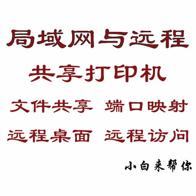 打印机安装扫描局域网文件共享维修故障处理设置端口映射远程桌面