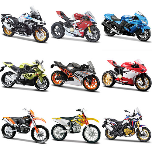 Maisto美驰图1:18摩托车模型川崎杜卡迪宝马跑车仿真摆件礼物玩具