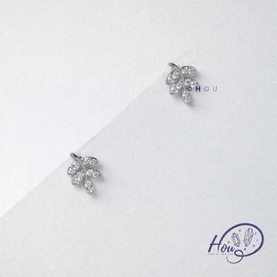 厚耳垂的世界S925银针小众设计感日常组合四叶草耳钉耳环耳饰