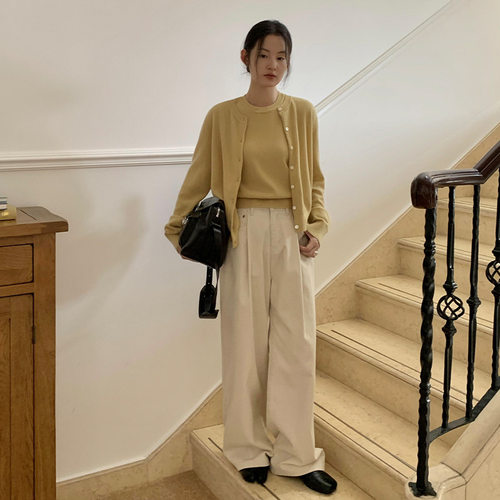 THXGIVING休闲阔腿灯芯绒牛仔裤