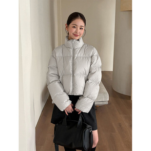 THXGIVING 小个子短款休闲羽绒服女2025冬季新白鸭绒保暖加厚外套