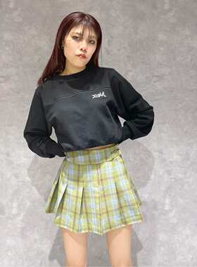 nacostyle出口日本原D复古休闲风短款纯棉毛圈料显瘦套头卫衣