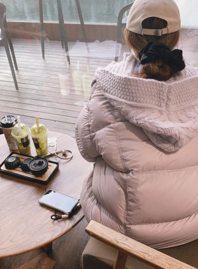 2025新款针织帽新国标90白鸭绒羽绒服女短款加厚保暖宽松休闲外套