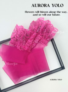 Aurora 多巴胺夏天蕾丝花边长筒袜弹力透气性感丝袜百搭舒适 Yolo