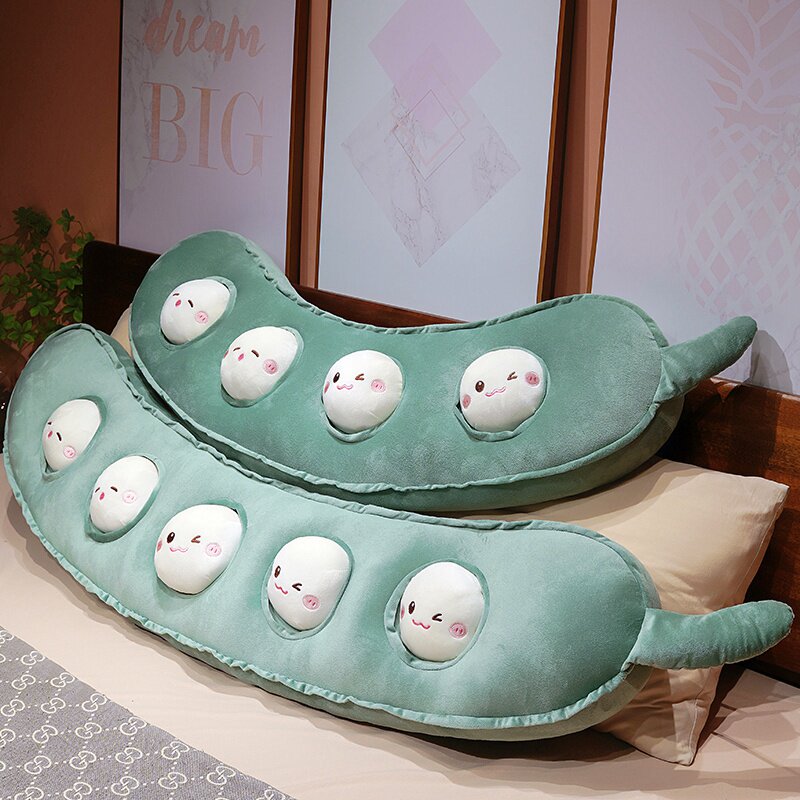 豌豆长条抱枕女生床上陪你睡觉侧睡夹腿枕头学生宿舍床头靠枕靠垫