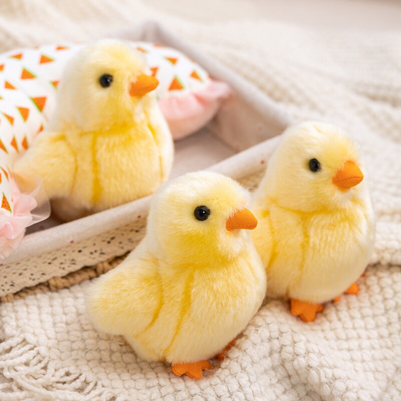 可爱小黄鸡毛绒公仔小鸡玩偶仿真动物鸡宝宝玩具布娃娃生日礼物