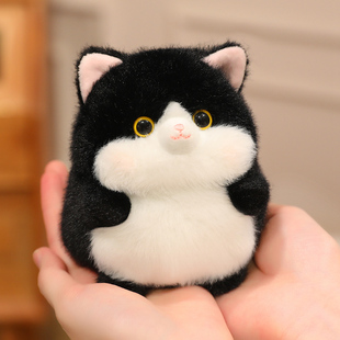 解压猫团团系列奶牛猫公仔玩偶毛绒玩具猫咪娃娃书包挂件生日礼物