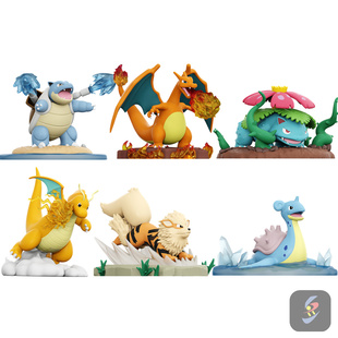 现货 狼博旺 宝可梦 正品 决战时刻 场景 喷火龙 快龙 拉普拉斯