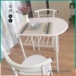 北欧简约网红餐桌椅双人情侣餐桌