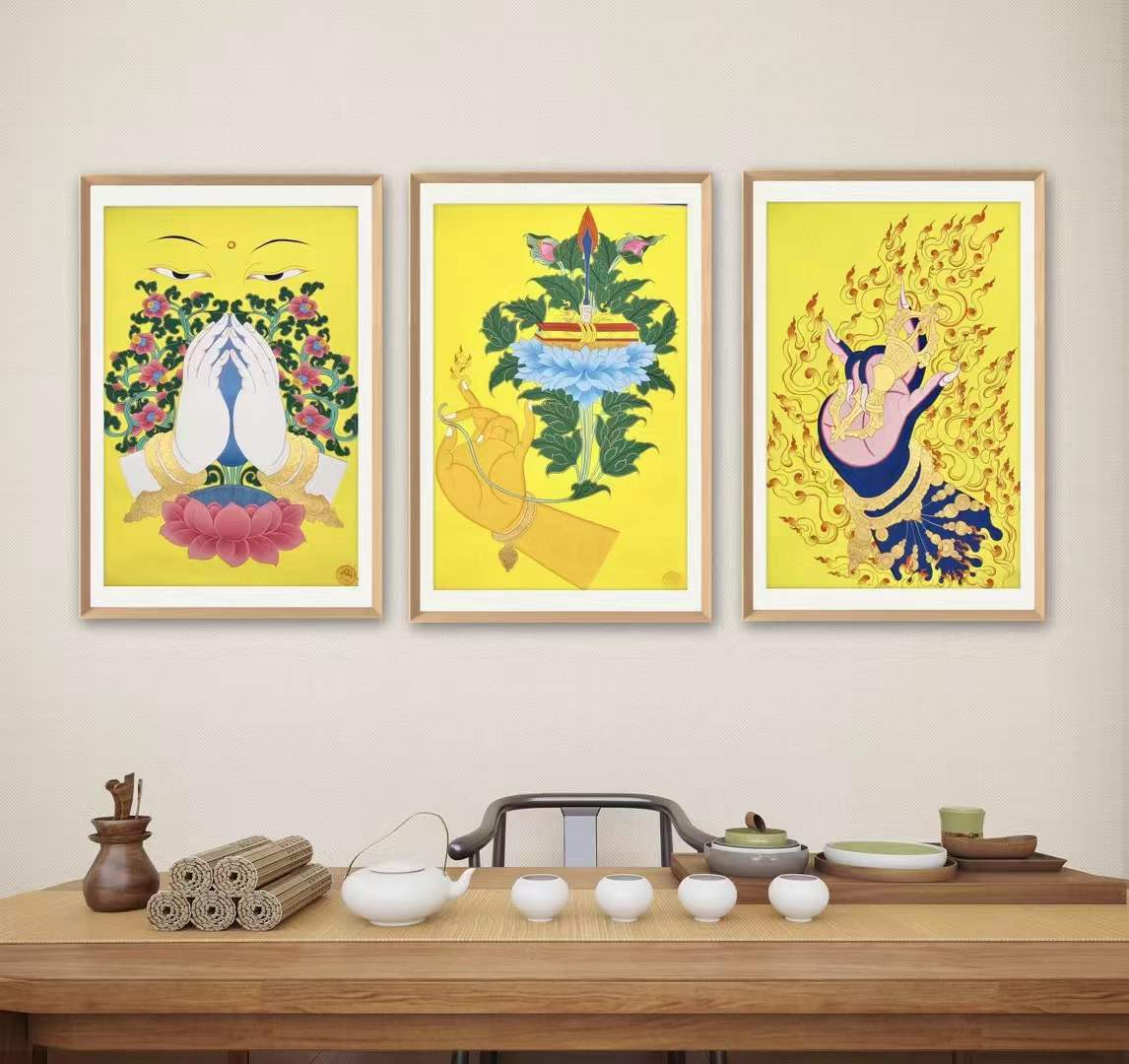 唐卡描金DIY静心减压临摹佛绘