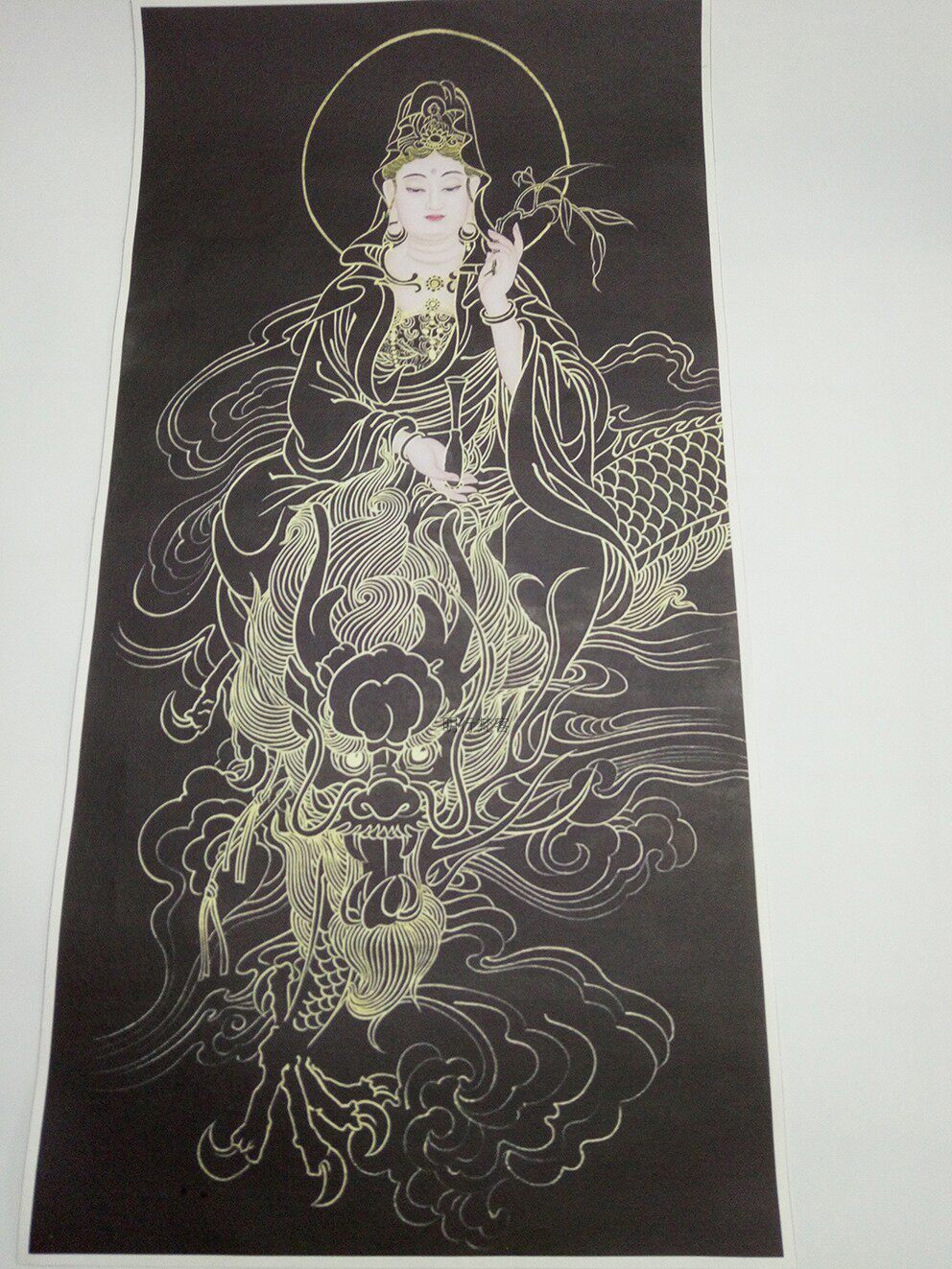 唐卡描金佛像观音度母文殊菩萨金刚描金线稿 静心涂色diy手绘礼物